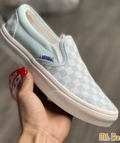 shop Giày Vans Checkerboard Baby Blue Slip On Rep 1:1 tại hcm