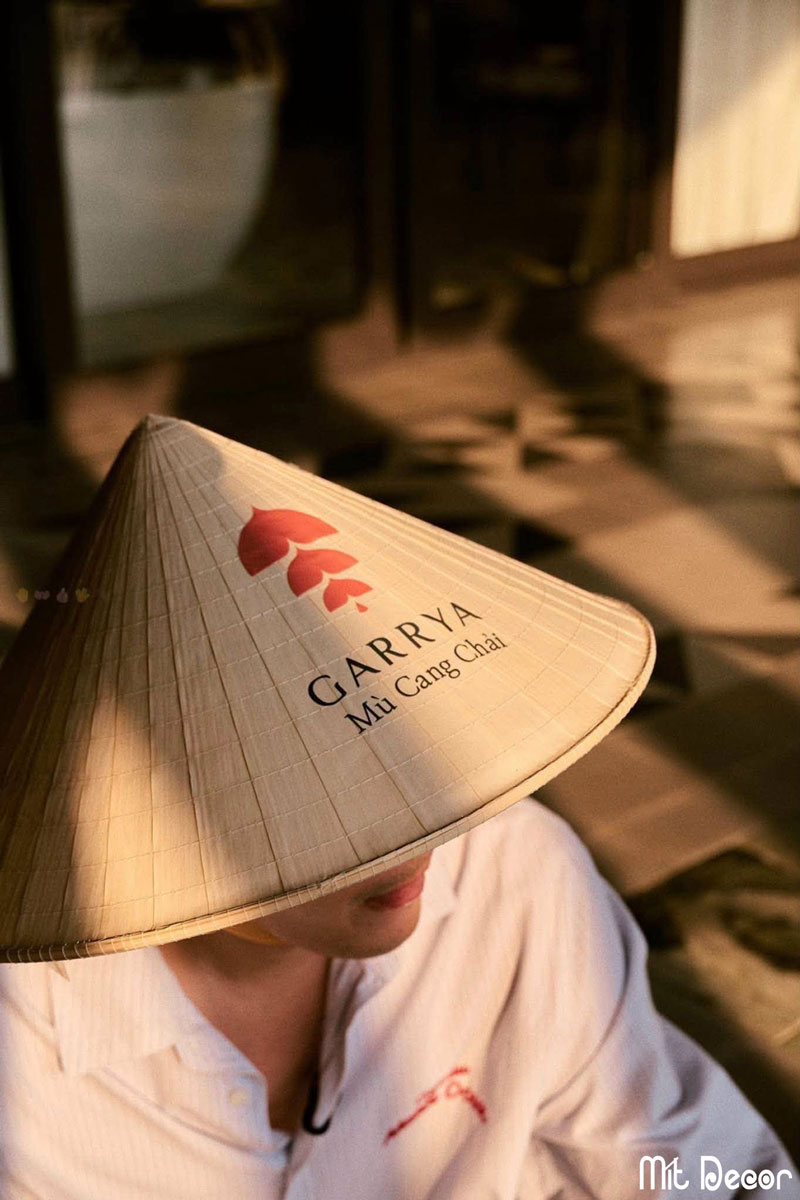 Case Study nón lá in logo garrya mù căng chải tại Mít Decor
